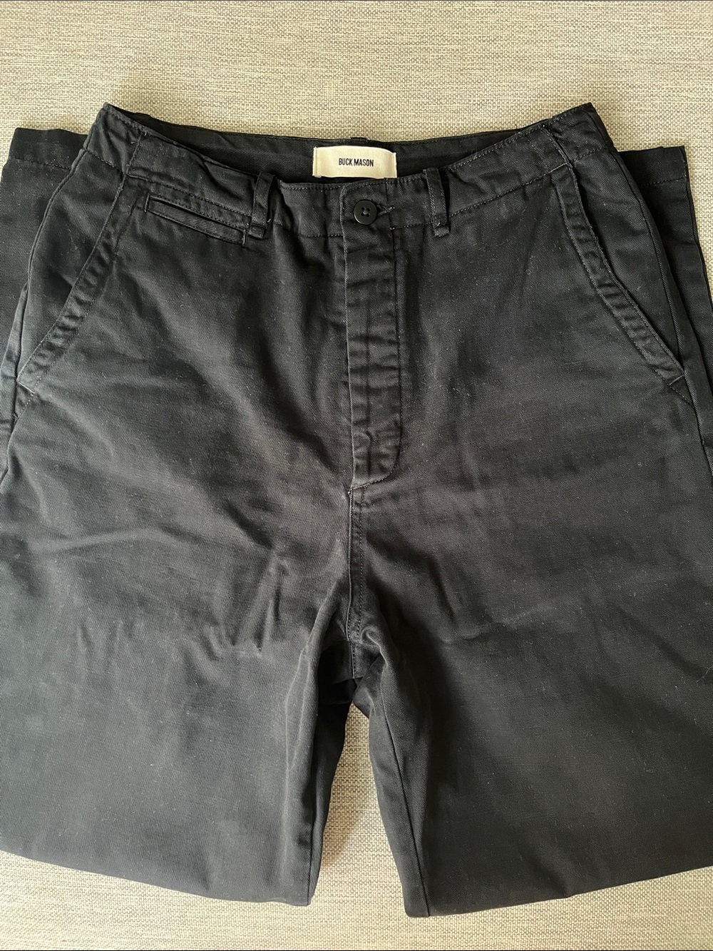 Buck Mason Black Baja Twill Field Chino